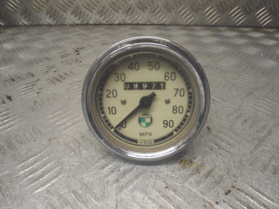 Puch Motorcycle Vintage 1950s 1960s Original Speedo Speedometer Clock 90MPH